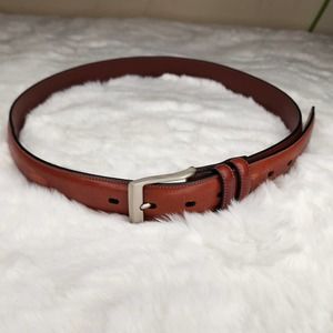 Perry Ellis Portfolio Sz 32 Men's Brown Double Loop Leather Casual Belt